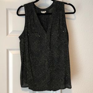 Hunter green and navy tank